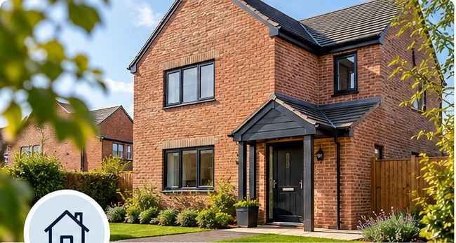 Modern brick family home, an example of a property suited to a Level 2 survey